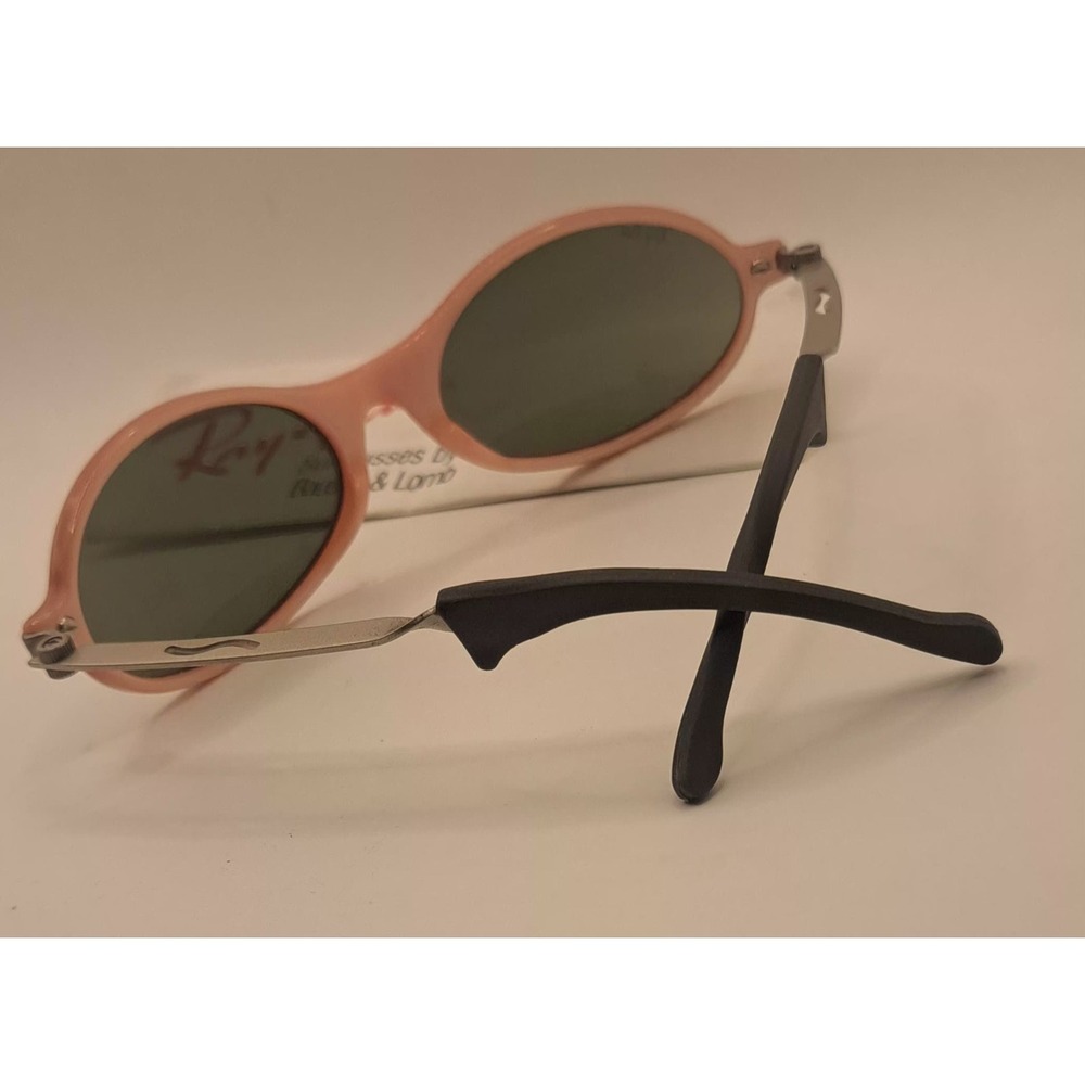 Vintage Pink Ray-Ban Orbs Sunglasses 80's Oval Bausch & Lomb Flash Mirror Lenses - Picture 4 of 16